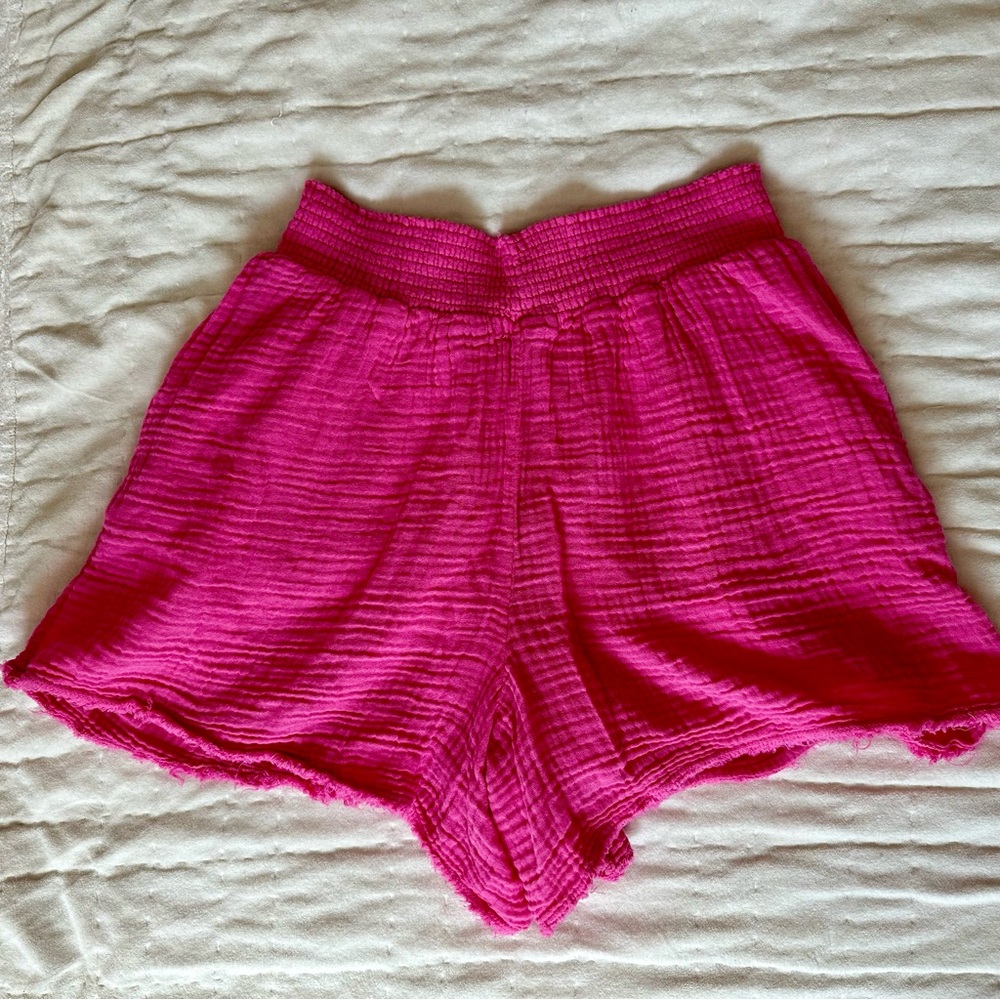 Michael Stars Peggy Double Gauze Women’s Azalea 🌺 Pink Shorts - Size XL EUC - Picture 2 of 6